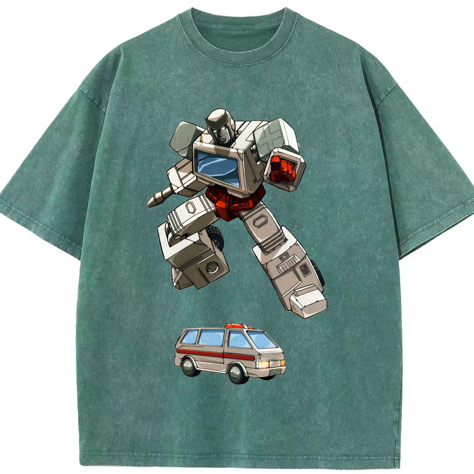 （画像用）  綿100% ヴィンテージ風 半袖Tシャツ（フロントプリント）